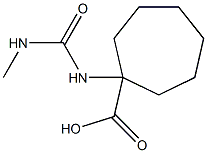 1-{[(methylamino)carbonyl]amino}cycloheptanecarboxylic acid 化学構造式