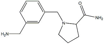 1-{[3-(aminomethyl)phenyl]methyl}pyrrolidine-2-carboxamide Structure