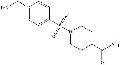 1-{[4-(aminomethyl)phenyl]sulfonyl}piperidine-4-carboxamide Structure