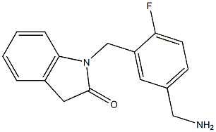 1-{[5-(aminomethyl)-2-fluorophenyl]methyl}-2,3-dihydro-1H-indol-2-one Structure