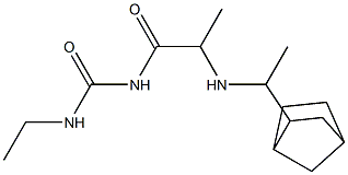 1-{2-[(1-{bicyclo[2.2.1]heptan-2-yl}ethyl)amino]propanoyl}-3-ethylurea Structure