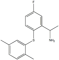 1-{2-[(2,5-dimethylphenyl)sulfanyl]-5-fluorophenyl}ethan-1-amine|