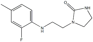 1-{2-[(2-fluoro-4-methylphenyl)amino]ethyl}imidazolidin-2-one Struktur