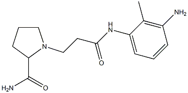 1-{2-[(3-amino-2-methylphenyl)carbamoyl]ethyl}pyrrolidine-2-carboxamide 结构式