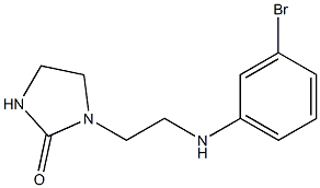 1-{2-[(3-bromophenyl)amino]ethyl}imidazolidin-2-one 化学構造式