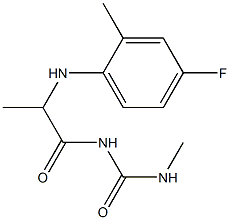 1-{2-[(4-fluoro-2-methylphenyl)amino]propanoyl}-3-methylurea