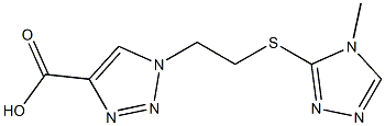 1-{2-[(4-methyl-4H-1,2,4-triazol-3-yl)sulfanyl]ethyl}-1H-1,2,3-triazole-4-carboxylic acid|