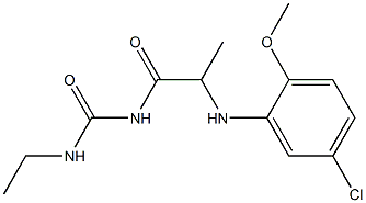 1-{2-[(5-chloro-2-methoxyphenyl)amino]propanoyl}-3-ethylurea 结构式