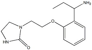 1-{2-[2-(1-aminopropyl)phenoxy]ethyl}imidazolidin-2-one,,结构式