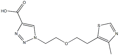 1-{2-[2-(4-methyl-1,3-thiazol-5-yl)ethoxy]ethyl}-1H-1,2,3-triazole-4-carboxylic acid Structure