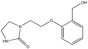 1-{2-[2-(hydroxymethyl)phenoxy]ethyl}imidazolidin-2-one Struktur
