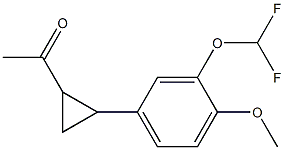 1-{2-[3-(difluoromethoxy)-4-methoxyphenyl]cyclopropyl}ethan-1-one,,结构式