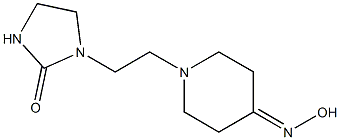 1-{2-[4-(hydroxyimino)piperidin-1-yl]ethyl}imidazolidin-2-one Struktur