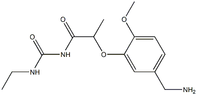 1-{2-[5-(aminomethyl)-2-methoxyphenoxy]propanoyl}-3-ethylurea,,结构式