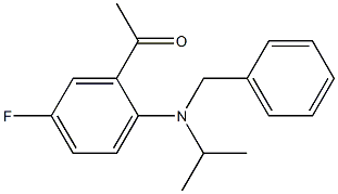 1-{2-[benzyl(propan-2-yl)amino]-5-fluorophenyl}ethan-1-one Struktur