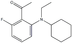 1-{2-[cyclohexyl(ethyl)amino]-6-fluorophenyl}ethan-1-one Struktur