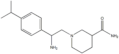 1-{2-amino-2-[4-(propan-2-yl)phenyl]ethyl}piperidine-3-carboxamide Struktur