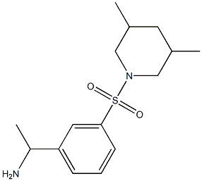 1-{3-[(3,5-dimethylpiperidine-1-)sulfonyl]phenyl}ethan-1-amine|