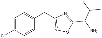 1-{3-[(4-chlorophenyl)methyl]-1,2,4-oxadiazol-5-yl}-2-methylpropan-1-amine 结构式