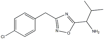 1-{3-[(4-chlorophenyl)methyl]-1,2,4-oxadiazol-5-yl}-2-methylpropan-1-amine|