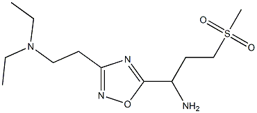 1-{3-[2-(diethylamino)ethyl]-1,2,4-oxadiazol-5-yl}-3-methanesulfonylpropan-1-amine,,结构式