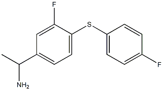 1-{3-fluoro-4-[(4-fluorophenyl)sulfanyl]phenyl}ethan-1-amine Structure