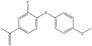 1-{3-fluoro-4-[(4-methoxyphenyl)sulfanyl]phenyl}ethan-1-one Structure