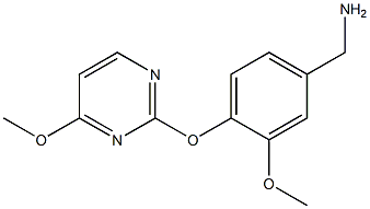 1-{3-methoxy-4-[(4-methoxypyrimidin-2-yl)oxy]phenyl}methanamine,,结构式