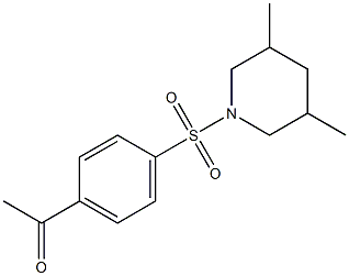 1-{4-[(3,5-dimethylpiperidine-1-)sulfonyl]phenyl}ethan-1-one,,结构式
