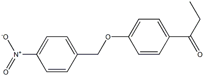 1-{4-[(4-nitrophenyl)methoxy]phenyl}propan-1-one,,结构式