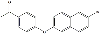 1-{4-[(6-bromonaphthalen-2-yl)oxy]phenyl}ethan-1-one 化学構造式