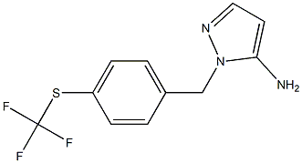 1-{4-[(trifluoromethyl)thio]benzyl}-1H-pyrazol-5-amine Structure