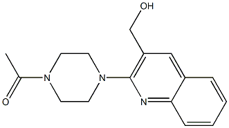 1-{4-[3-(hydroxymethyl)quinolin-2-yl]piperazin-1-yl}ethan-1-one,,结构式