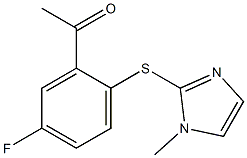 1-{5-fluoro-2-[(1-methyl-1H-imidazol-2-yl)sulfanyl]phenyl}ethan-1-one,,结构式