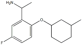1-{5-fluoro-2-[(3-methylcyclohexyl)oxy]phenyl}ethan-1-amine Struktur
