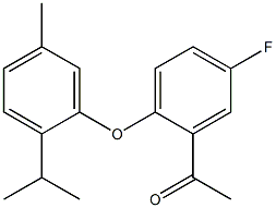 1-{5-fluoro-2-[5-methyl-2-(propan-2-yl)phenoxy]phenyl}ethan-1-one 结构式