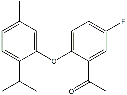 1-{5-fluoro-2-[5-methyl-2-(propan-2-yl)phenoxy]phenyl}ethan-1-one