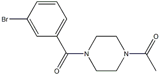 1-acetyl-4-(3-bromobenzoyl)piperazine Structure