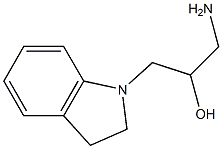 1-amino-3-(2,3-dihydro-1H-indol-1-yl)propan-2-ol 结构式