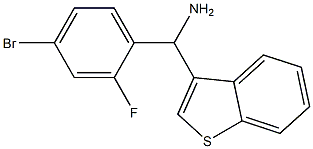 1-benzothiophen-3-yl(4-bromo-2-fluorophenyl)methanamine|