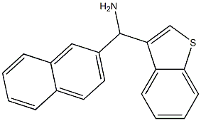 1-benzothiophen-3-yl(naphthalen-2-yl)methanamine 结构式