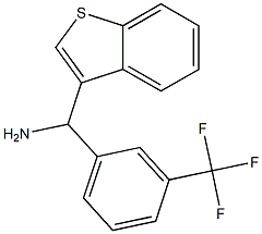 1-benzothiophen-3-yl[3-(trifluoromethyl)phenyl]methanamine 结构式