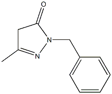 1-benzyl-3-methyl-4,5-dihydro-1H-pyrazol-5-one,,结构式