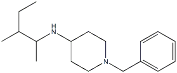1-benzyl-N-(3-methylpentan-2-yl)piperidin-4-amine Struktur