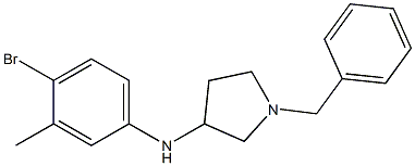 1-benzyl-N-(4-bromo-3-methylphenyl)pyrrolidin-3-amine Struktur