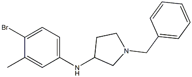 1-benzyl-N-(4-bromo-3-methylphenyl)pyrrolidin-3-amine,,结构式