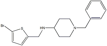 1-benzyl-N-[(5-bromothiophen-2-yl)methyl]piperidin-4-amine,,结构式