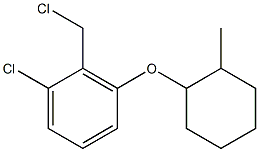 1-chloro-2-(chloromethyl)-3-[(2-methylcyclohexyl)oxy]benzene,,结构式