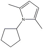 1-cyclopentyl-2,5-dimethyl-1H-pyrrole,,结构式