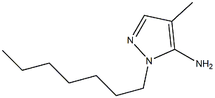 1-heptyl-4-methyl-1H-pyrazol-5-amine 结构式